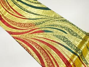 曲線模様織出し全通袋帯